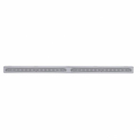 25 5/16" Stainless Light Bracket w/ Two 14 LED 12" Light Bars - Amber LED/Clear Lens