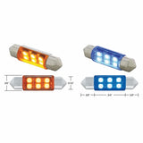 6-SMD High Power LED 6418 / 6461 36 mm Light Bulb - White (2 Pack)
