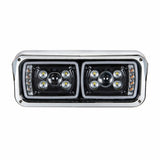 10 High Power LED "Blackout" Projection Headlight w/LED Turn Signal & Position Light Bar