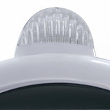 Chrome Guide 682-C Headlight H4 w/ White LED & Dual Mode LED Signal - Clear Lens
