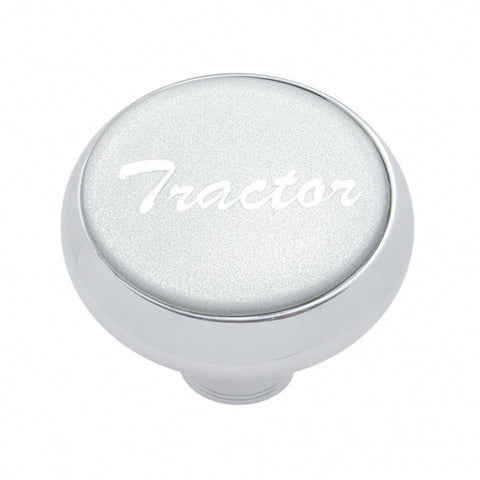 "Tractor" Deluxe  Air Valve Knob - Silver Glossy Sticker
