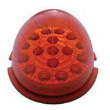 17 LED Watermelon Clear Reflector Flush Mount Kit w/ Low Profile Bezel - Red LED/Red Lens