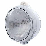 Stainless Steel Guide 682-C Headlight 6014 & Dual Mode LED Signal - Clear Lens