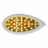 39 LED "Teardrop" Turn Signal Light (Flush Mount) - Amber LED/Chrome Lens
