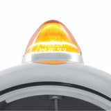 Black Guide 682-C Headlight H4 w/ White LED & Original Style LED Signal - Amber Lens