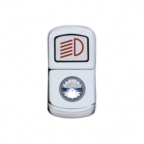 "Headlight" Rocker Switch Cover - Clear Diamond
