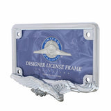 Chrome Eagle Motorcycle License Plate Frame