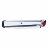 30" Heavy Duty Mud Flap Hanger w/ 9 LED End Cap & Visor - Red LED/Red Lens