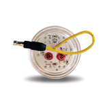 2" Round Amber Marker to Red Auxiliary LED Light (7 Diodes)