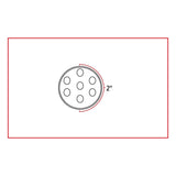 2" Round Amber Marker to Red Auxiliary LED Light (7 Diodes)