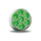 2.5" Round Amber Marker to Green Auxiliary LED Light (7 Diodes)