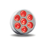 2" Round Amber Marker to Red Auxiliary LED Light (7 Diodes)