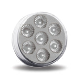 2" Round Amber Marker to Red Auxiliary LED Light (7 Diodes)