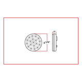 4" Red Stop, Turn & Tail to White Back Up LED Light with Lock Connector (19 Diodes)