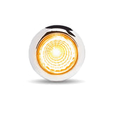 3/4" Round Twist On Amber Marker to Green Auxiliary LED Light with Reflector (1 Diode)