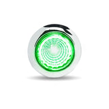 3/4" Round Twist On Amber Marker to Green Auxiliary LED Light with Reflector (1 Diode)