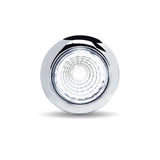 3/4" Round Twist On Amber Marker to White Auxiliary LED Light with Reflector (1 Diode)
