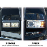 Chrome Universal LED Projector Headlight Assembly