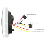 Chrome Universal LED Projector Headlight Assembly
