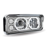 Chrome Universal LED Projector Headlight Assembly
