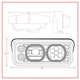 Chrome Universal LED Projector Headlight Assembly