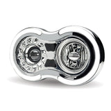 "Retro" Headlight Assembly & Housing - Chrome - 900 Lumens
