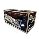 Chrome LED Projector Headlight Assembly