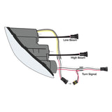 Chrome LED Projector Headlight Assembly