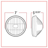 7" Standard LED Headlight w/ Optical Reflector (Combination High & Low Beam | 800 Lumens)