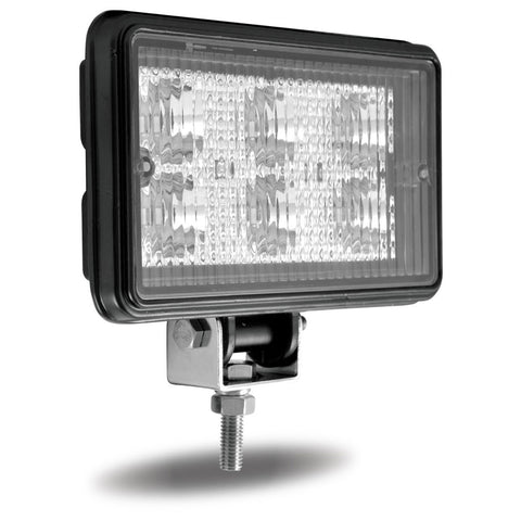 4" x 6" Rectangular Heavy Duty LED Work Light - Spot Beam - 600 Lumens (6 Diodes)