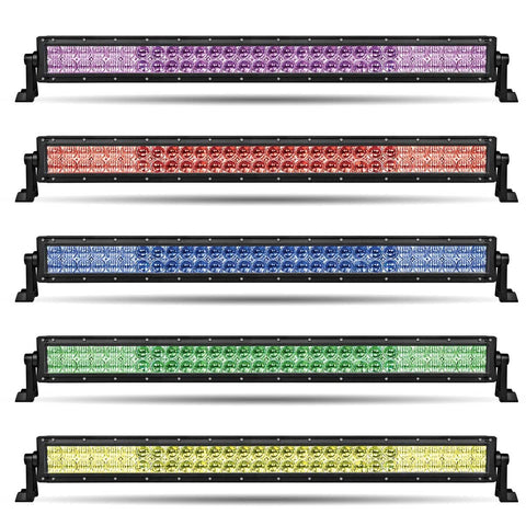 32" Double Row Multicolor LED Light Bar (Spot & Flood Beam | 10800 Lumens)
