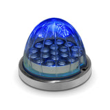 Dual Revolution Amber Turn Signal & Marker To Blue Auxiliary Watermelon LED Light (19 Diodes)