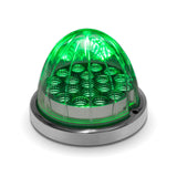 Dual Revolution Amber Turn Signal & Marker To Green Auxiliary Watermelon LED Light (19 Diodes)