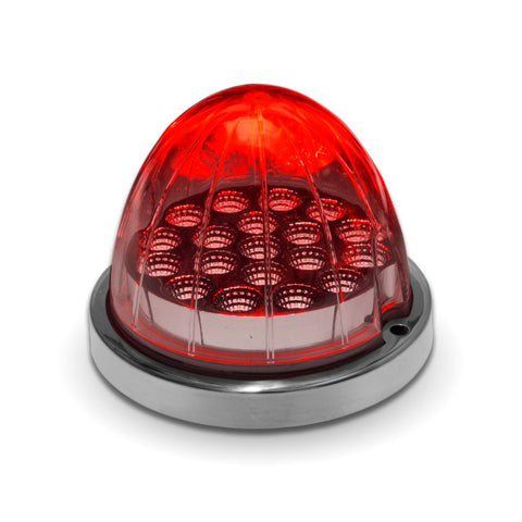 Dual Revolution Red Turn Signal & Marker To Purple Auxiliary Watermelon LED Light (19 Diodes)
