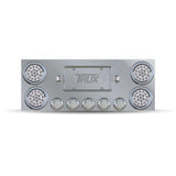 Rear Center Panel with 4" Red Stop, Turn & Tail to Blue Auxiliary LEDs / 2.5" Red Stop, Turn & Tail to Blue Auxiliary LEDs / 2 License LEDs