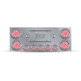 Rear Center Panel with 4" Red Stop, Turn & Tail to Purple Auxiliary LEDs / 2.5" Red Stop, Turn & Tail to Purple Auxiliary LEDs / 2 License LEDs