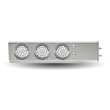 Mud Flap Hanger with Flat Top & 6 x 4" Dual Revolution (Red/Purple) LEDs & Bezels