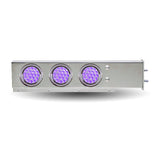 Mud Flap Hanger with Flat Top & 6 x 4" Dual Revolution (Red/Purple) LEDs & Bezels